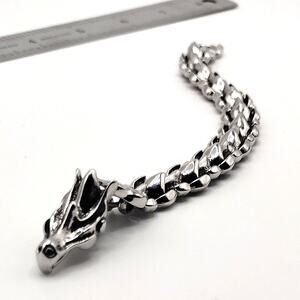 Stainless Steel Dragon fantasy Jointed Bracelet Medieval Valentines Birthday NEW